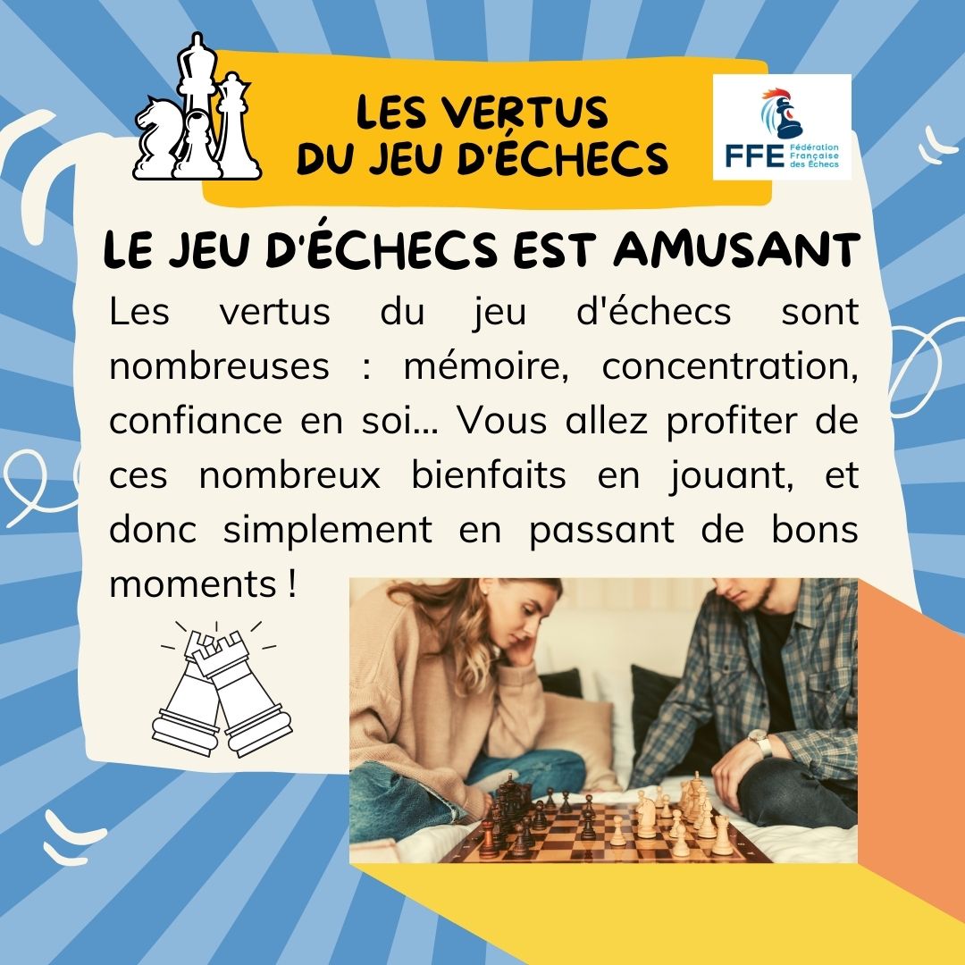 Le jeu d'échecs est amusant